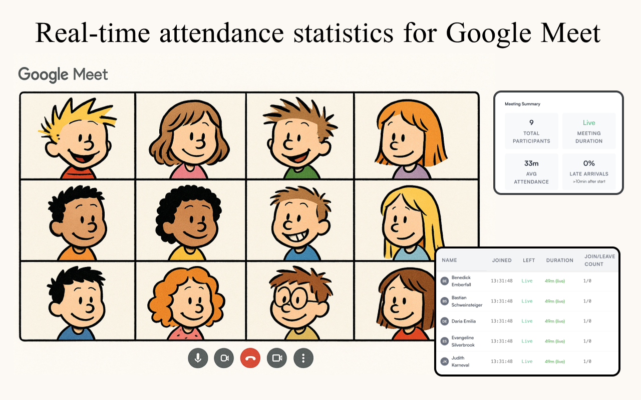 Real-time attendance tracking